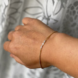 Akoya Keshi perler kæde-armbånd guld hos Shining You