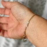 Akoya Keshi perler kæde-armbånd guld hos Shining You