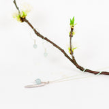 Aquamarin Light Life - Heiring sølv fjer vedhæng fra Shining You