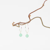 Lysegrøn jade øreringe creoler fra JINs hos Shining You