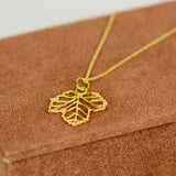 Blomsterblad vedhæng forgyldt fra MaraAger hos Shining You