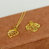 Blomsterblad vedhæng forgyldt fra MaraAger hos Shining You