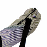 Yogataske sort og hvid stribet