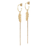 Heiring-fjer-creol-månesten-kæde-forgyldt hos Shining You