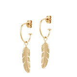 Heiring-fjer-creol-månesten-kæde-forgyldt hos Shining You