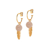 Heiring-fjer-creol-månesten-kæde-forgyldt hos Shining You