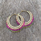 Creol perleøreringe pink og grøn fra @pearlpardon hos Shining You