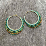 Creol perleøreringe guld og grøn fra @pearlpardon hos Shining You