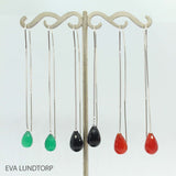 Sølv ørekæder med halvædelsten fra EVA LUNDTORP hos Shining You