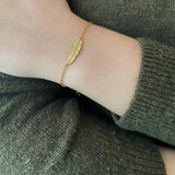 Fjer-armbånd, Forgyldt sølv fra Heiring hos Shining You