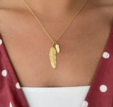 Heiring gylden fjer-kombination