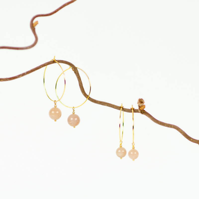 Moon Light creol øreringe med månesten fra JINs hos Shining You