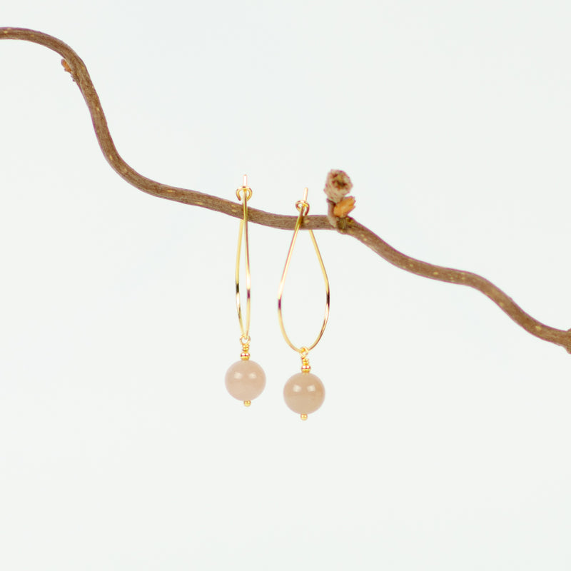 Moon Light dråbe øreringe med månesten fra JINs hos Shining You