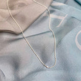 Simplicity - sølvkæde med akoya keshi perle fra JINS hos Shining You
